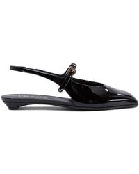 Prada - Patent Leather Slingback Ballet Flats - Lyst