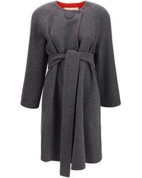 Valentino - Wool And Cashmere Belted Coat - Lyst
