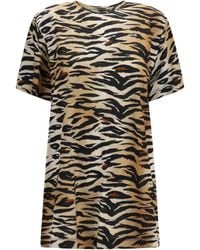 Pinko - Tiger Print Top Multi.Nero - Lyst