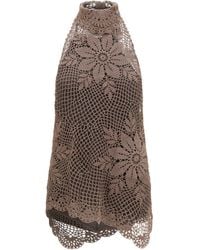 Magda Butrym - Crochet Lace High-Neck Top - Lyst