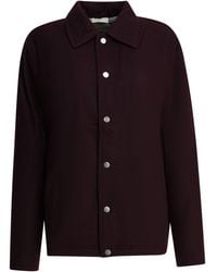 Autry - Wool Blend Overshirt Jacket Jackets And Coats Bordeaux - Lyst