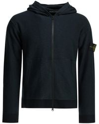 Stone Island - Zippered Hoodie - Lyst