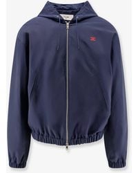Celine - Cotton Blend Hooded Jacket - Lyst