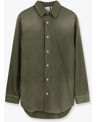 Dior - Cotton Shirt With Suede Patch - Lyst