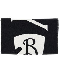 Burberry - Jacquard Logo Wool Scarf - Lyst