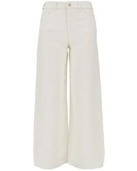 Emporio Armani - 'J33' Wide Cropped Leg Jeans - Lyst