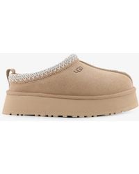 UGG - W Tazz Suede Sandals With Engraved Logo - Lyst