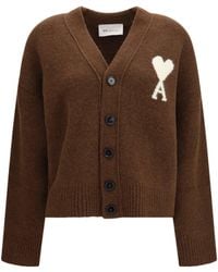 Ami Paris - Ami De Coeur Cardigan - Lyst