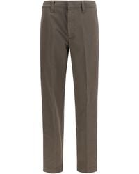 Prada - Garment Dyed Cotton Pants Palude - Lyst