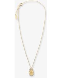 Dior - Brass Necklace With Médaillon Pendant - Lyst