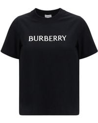 Burberry - Logo Cotton T-Shirt - Lyst