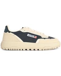 Autry - 'Wildpace Low' And Cream Cordura And Suede Sneakers - Lyst