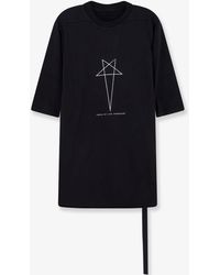 Rick Owens - Cotton T-Shirt With Logo On The Front - Lyst