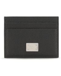 Dolce & Gabbana - Dolce & Gabbana Logo-Plate Leather Card Holder - Lyst