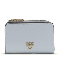 Pinko - Zip Card Holder Azzurro Celeste-Antique - Lyst