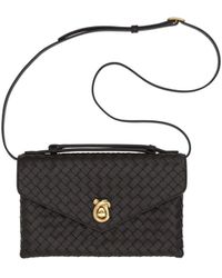 Bottega Veneta - Shoulder Bag Knot Lock Fondant-M Lambskin Leather - Lyst