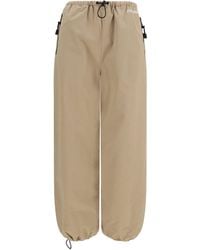 Miu Miu - Elasticated Waist Cotton Gabardine Pants Corda - Lyst