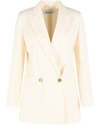 Max Mara - 'Bikini' Virgin Wool Blazer Ivory - Lyst