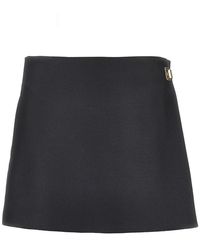 Balenciaga - Wool And Silk Tailored Mini Skort - Lyst