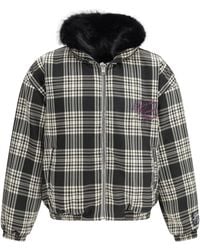 PDF CHANNEL - Reversible Hooded Bomber Check - Lyst