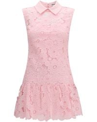 Self-Portrait - Guipure Mini Dress - Lyst