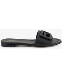 Fendi - Leather Tube Sandals - Lyst