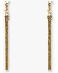 Saint Laurent - Cassandre Metal Earrings - Lyst