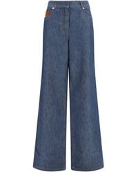 Fendi - Jeans Wide-Leg Chambray - Lyst
