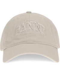 Ganni - Canvas Cap With Logo - Lyst