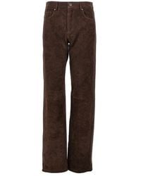Arma - 'Jean' Suede Leather Pants - Lyst