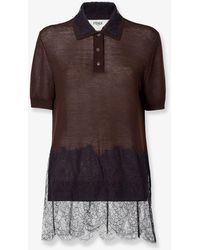 Fendi - Lingerie Cashmere And Silk Polo Shirt - Lyst