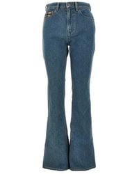 Burberry - Stretch Denim Bootcut Jeans - Lyst