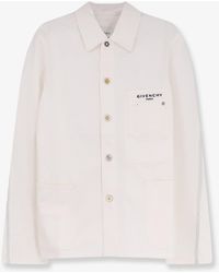 Givenchy - Denim Jacket With Iconic Lettering Logo On The Front - Lyst