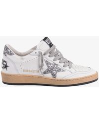 Golden Goose - Deluxe Brand Ballstar Leather Sneakers With Iconic Glitter Logo On The Side - Lyst