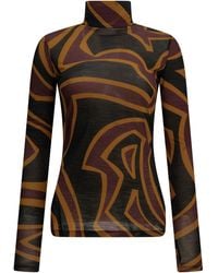 PUCCI - Labirinto Casual Top Bordeaux - Lyst