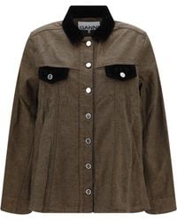Ganni - Neppy Denim Overshirt - Lyst