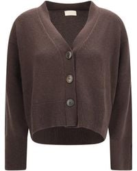 Verybusy - Cashmere V-Neck Cardigan Coffee - Lyst