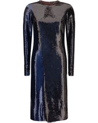 Tom Ford - Two-Tone Sequin Dress Royal - Lyst