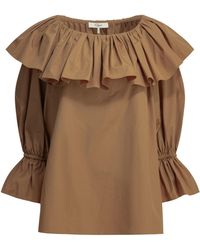 Chloé - Ruffled Sleeved Top - Lyst