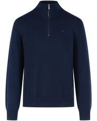 Burberry - Funnel Neck Sweater Cashmere Blend - Lyst