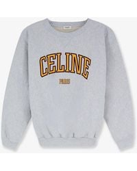 Celine - Loose Fit Cotton Sweatshirt - Lyst