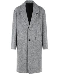 Lardini - Virgin Wool Blend Coat - Lyst