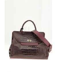 VISONA - Bengala Shoulder Bag Bordeaux - Lyst