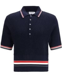 Thom Browne - Woven Cotton Polo - Lyst