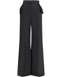 Nissa - Wide-Leg Wool-Blend Pants - Lyst