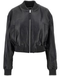 Arma - Hannan Leather Bomber Jacket - Lyst