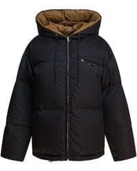 Prada - Down Jacket With Logo - Lyst