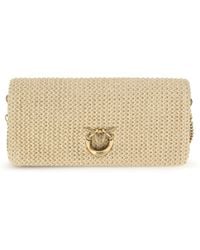 Pinko - Shoulder Bag Love Bag Click Raffia - Lyst