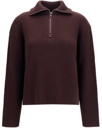Courreges - Ribbed Zip Sweater - Lyst