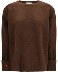 Tory Burch - Wool Sweater Dark Roast - Lyst